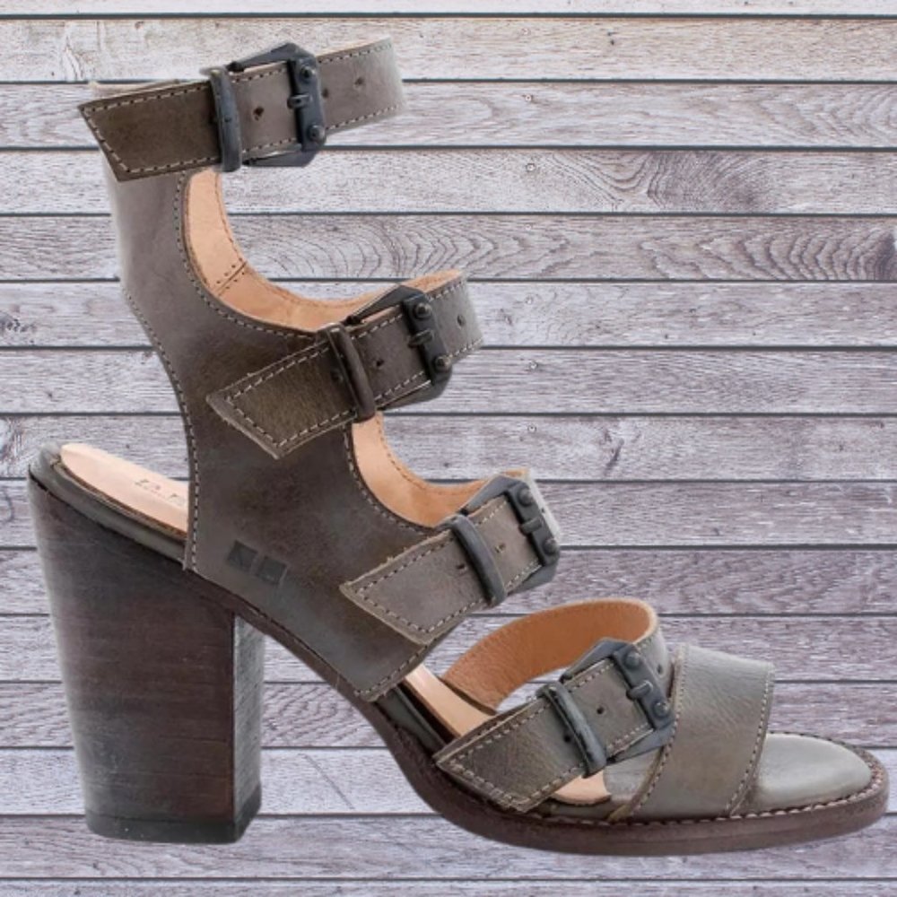 NWT BED STU Isha Strappy Block Heel Sandal-Size 8